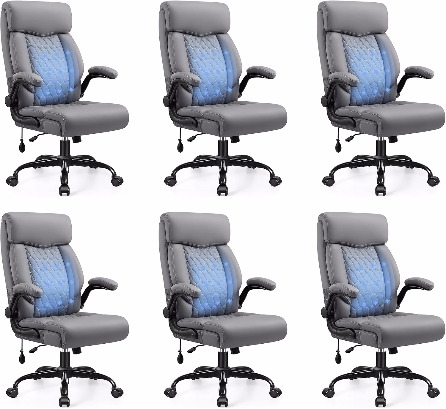 High Back Executive Office Chair with Inflatable Lumbar Support