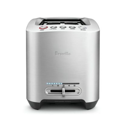 Die-Cast Smart Toaster, 2-Slice, Brushed Stainless Steel