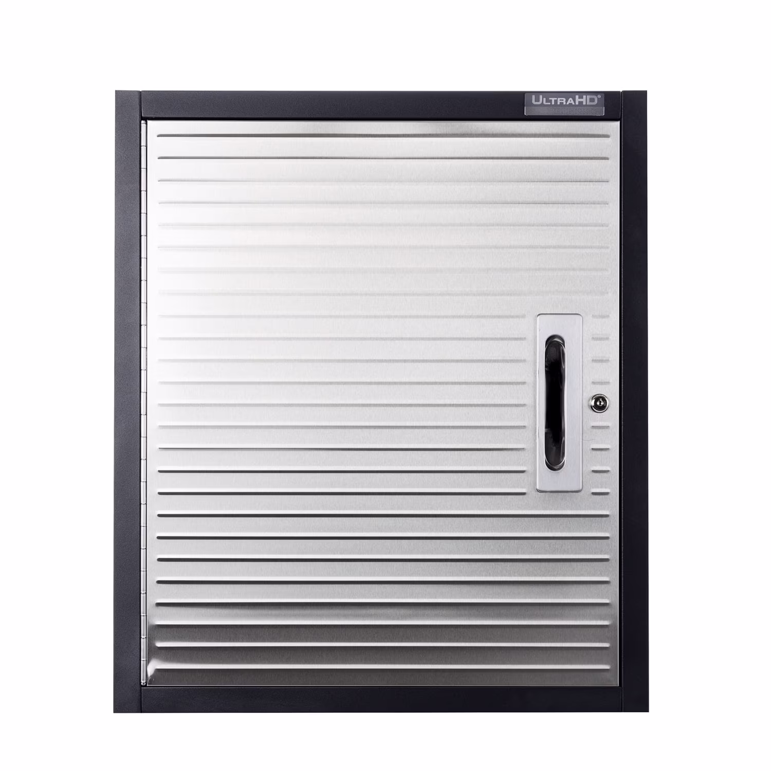 Seville Classics UltraHD? Solid Steel Lockable Metal Storage Wall Cabinet Organizer, w/ Adjustable Shelf, 24" W x 12" D x 28" H, Graphite
