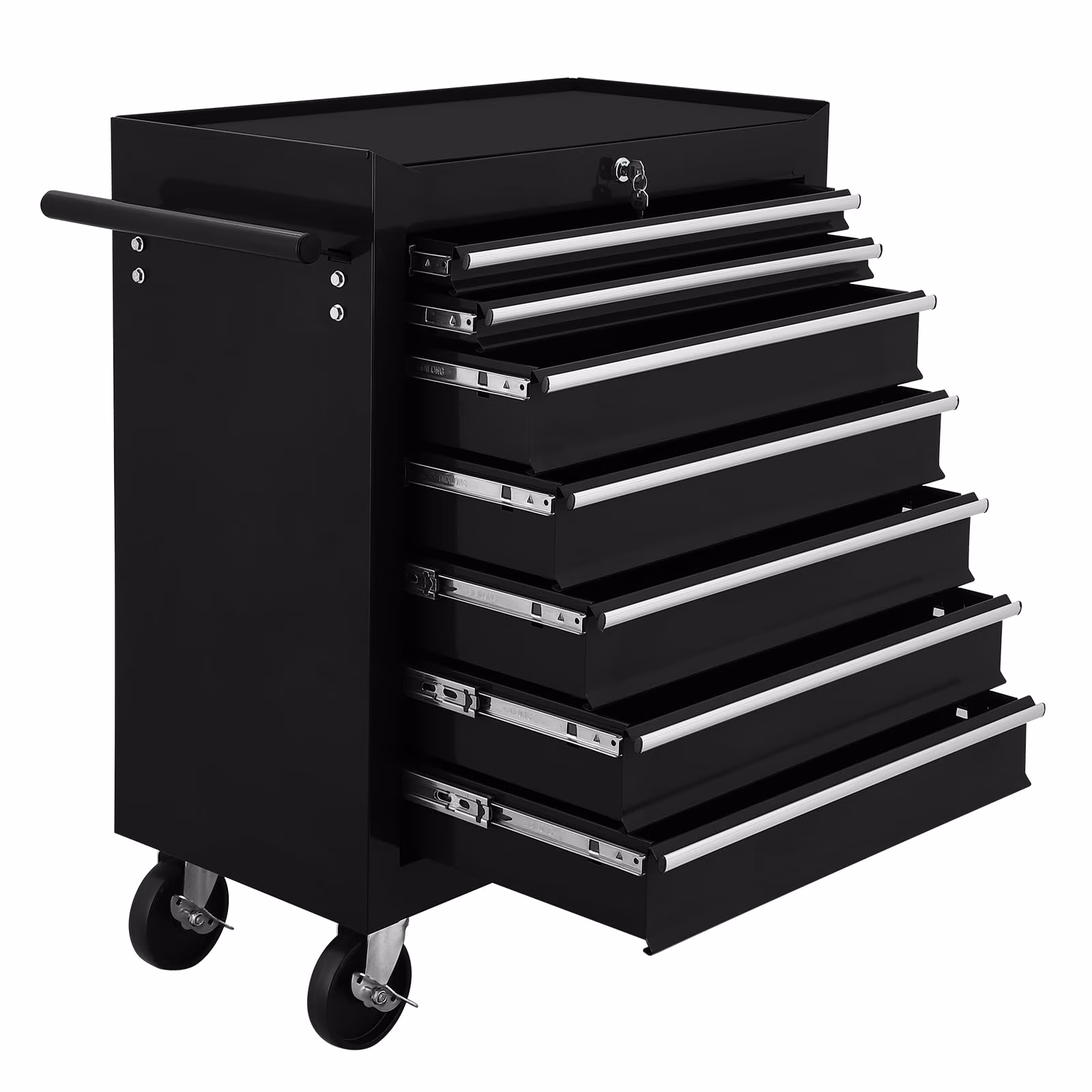 Pinypikaka 7 Drawer Rolling Tool Chest on Wheels, Lockable Tool Box, Removable Storage Case for Garage, Workshop and Craftsmen