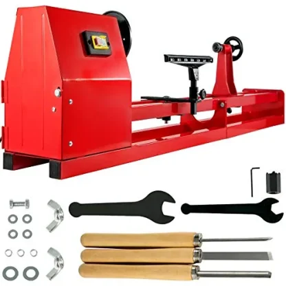 Wood Lathe 14" x 40", Benchtop Wood Lathe with 3 Chisels