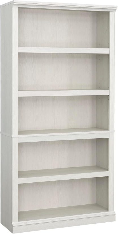 5-Shelf Split Bookcase / Bookshelf, Oiled Oak Finish