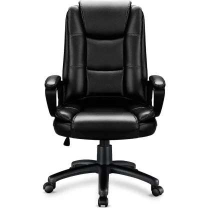 Big and Tall Executive Office Chair, High Back Ergonomic Leather Chair, 400 lb Capacity
