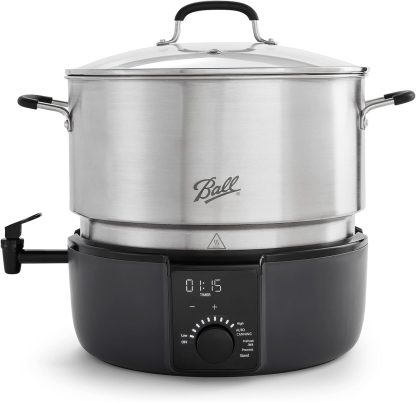 Electric Water Bath Canner, Automatic Home Canning Appliance for Jars, Fruits, Vegetables and Preserves