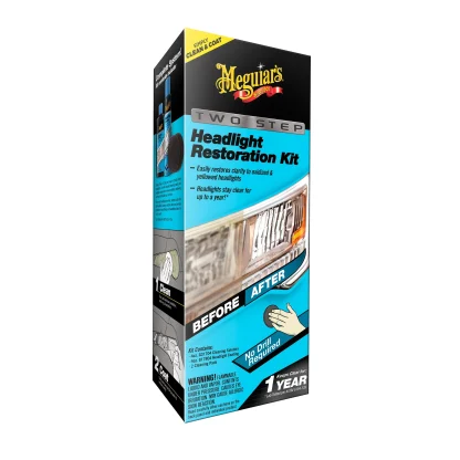 Meguiar's Two Step Headlight Restoration Kit, Clear -?Cleaning Solution, 4 Count (1 Pack)