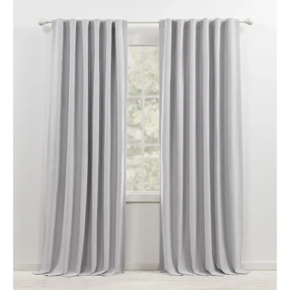 Blackout Curtain Single Panel, Back Tab and Rod Pocket Window Curtain