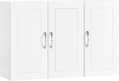 Bathroom Wall Cabinet, Large 3-Door, 23.6 x 11.8 x 35.4 in, White