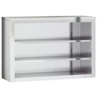vidaXL Kitchen Wall Cabinet with Shelf Storage Restaurant Stainless Steel