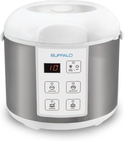 Rice Cooker Stainless Steel Inner Pot Rice Maker Small, 5 Cup
