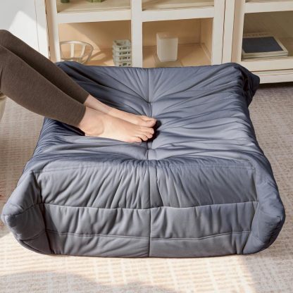Bean Bag Chair for Adults, High-Density Foam, Dutch Velvet, Grey