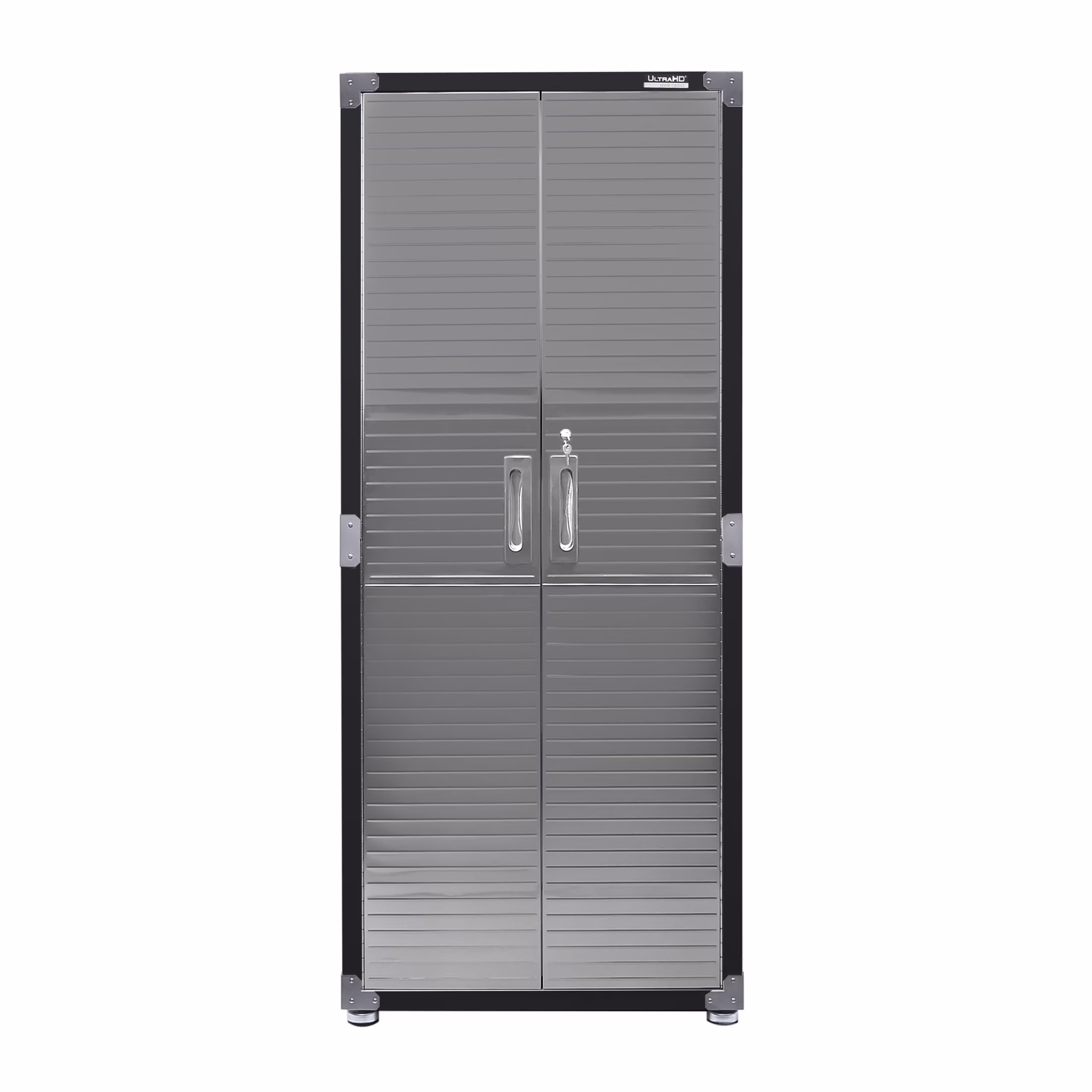 Seville Classics UltraHD? Steel Body Lockable Storage Cabinet Organizer Locker Shelving Unit, Graphite, 30" W x 18" D x 72" H