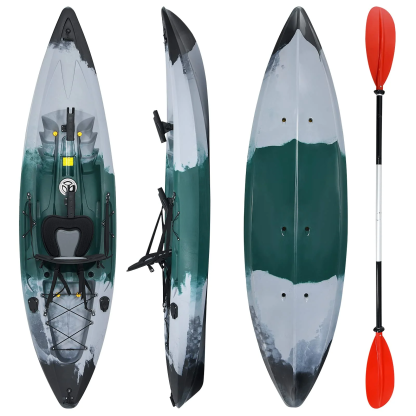 9.7FT Sit-on-Top Fishing Kayak – One Person Recreational Touring Kayak