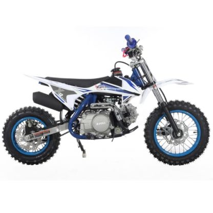 110cc Dirt Bike, Gas Powered Pit Bike with Automatic Transmission, Electric Start, 12"/10" Tires, Off-Road Dirt Bike for Youth(Blue)