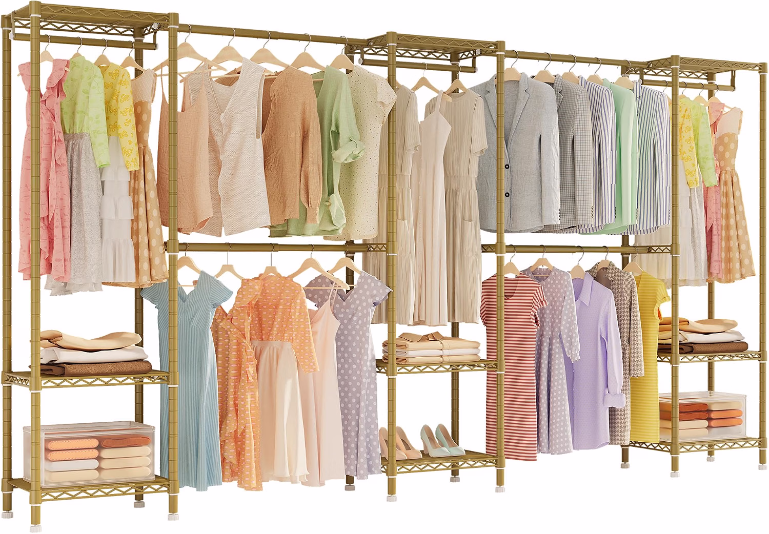H11 Heavy Duty Clothes Rack White Clothing Rack for Hanging Clothes