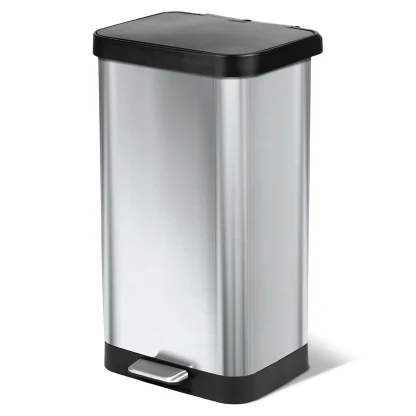 20 Gallon Stainless Steel Step Trash Can, Large Kitchen Garbage Bin with Odor Control