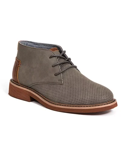 Little & Big Boys Perforated Fashion Booties, Stylish Casual Ankle Boots for Kids