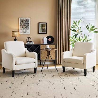 Olive Green Accent Chair, Upholstered Armchair for Living Room