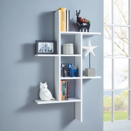Cantilever Floating Wall Shelf, Modern Decorative Display Shelf for Living Room, Bedroom and Home Storage