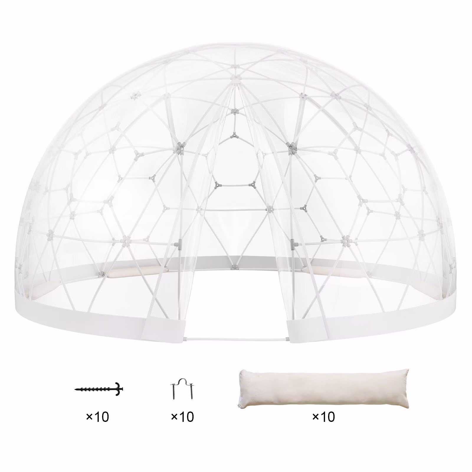 9.5FT Outdoor Bubble Tent -C Transparent Dome Camping Shelter with Zip Door & Windows -C Waterproof Pop-Up Tent for Stargazing, Backyard, Patio & Glamping -C Portable Instant Setup