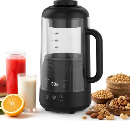 8-in-1 Nut Milk Maker with Silent Shield 12H Delay Start/Keep Warm 35oz