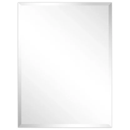Frameless Beveled Prism Wall Mirror, Clear Square or Rectangular Decorative Mirror for Bathroom, Bedroom and Home Decor