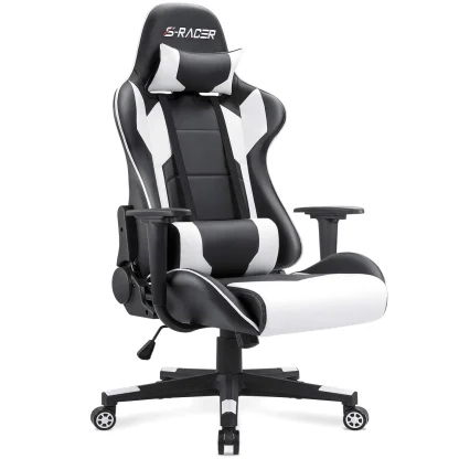 High Back Ergonomic Gaming Chair, Leather Computer Desk Chair for Gaming, Home Office and Work