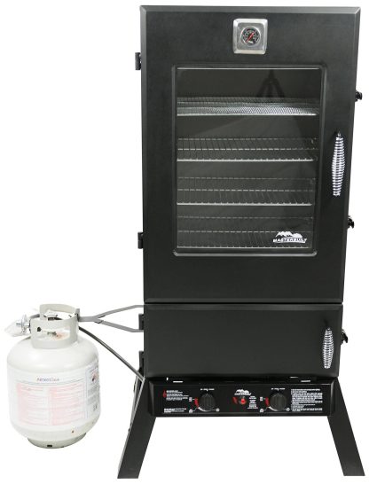 44-Inch Propane Smoker, Vertical Outdoor BBQ Smoker