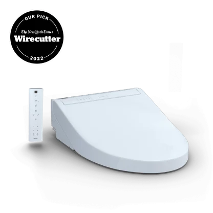 TOTO? WASHLET? C5 Electronic Bidet Toilet Seat with PREMIST and EWATER+ Wand Cleaning, Elongated, Cotton White - SW3084#01