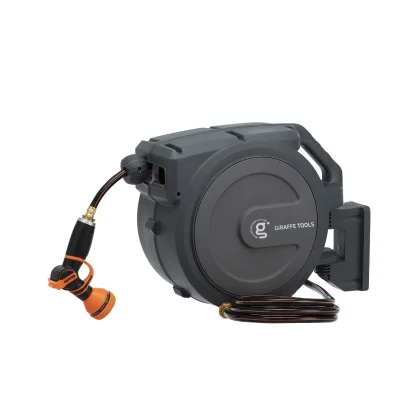 Heavy Duty Wall Mounted Retractable Hose Reel, 1/2 Inch x 78 ft Garden Hose